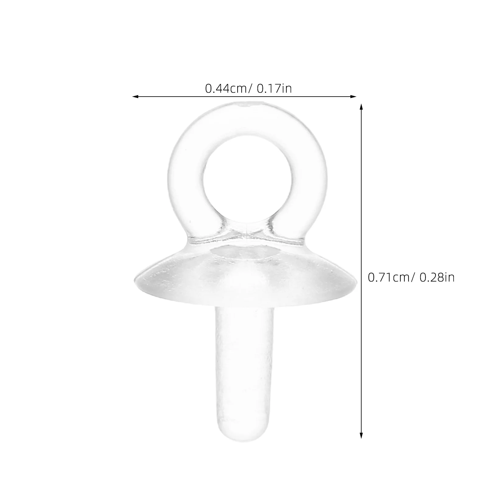 100Pcs Transparent Resin Cup Eye Pins Pearl Pendant Holding Supplies DIY Jewelry Fixing Pins Bead Cup Bail Replacement Parts