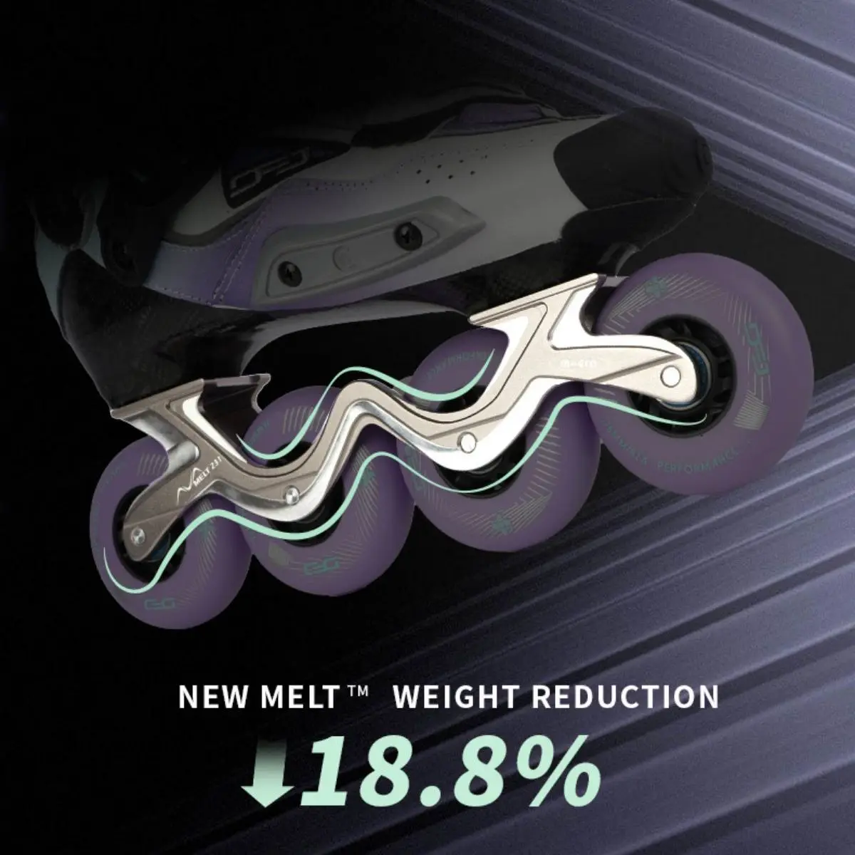 Micro New MELT Frame,231/243mm,6061 CNC Alum Rockered ramy do butów FSK Slalom, wysoka prędkość, 18% redukcja wagi