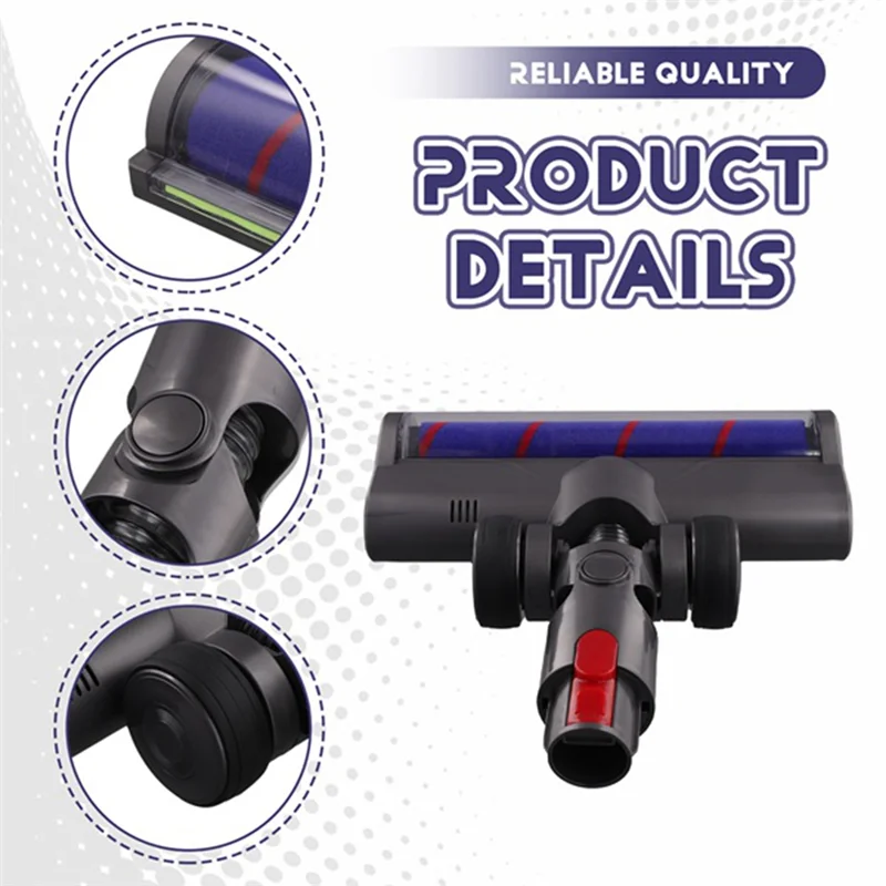 KEOL-электрическая насадка для щетки для пола для Dyson V7 V8 V10 V11 V15, насадки для насадки для паркетного пола с зелеными светодиодными лампами