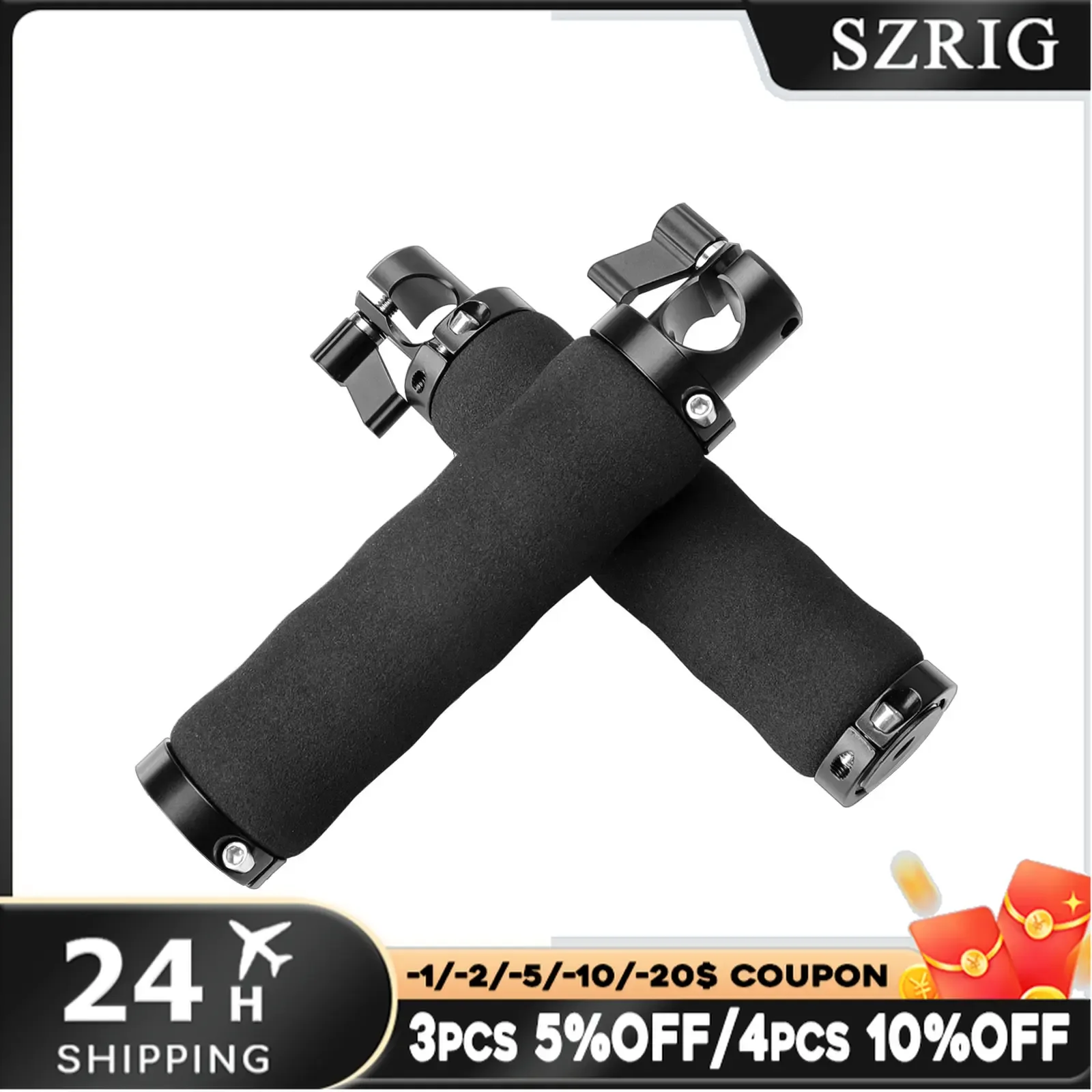 SZRIG Ultra-светильник губчатая ручка-зажим подходит для цифровой зеркальной камеры 15 мм микрополюсное соединение для фотостудии