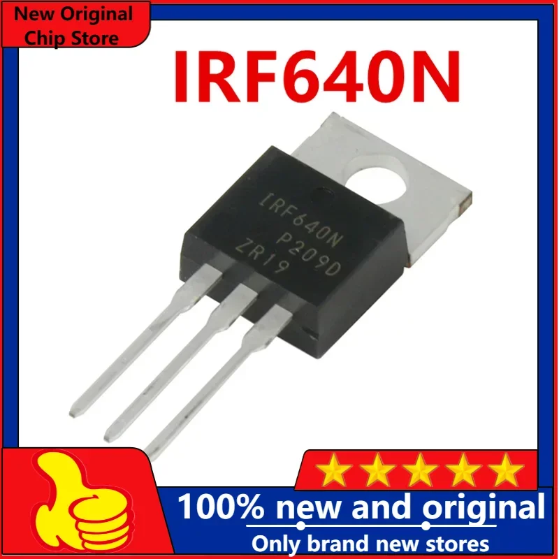 10PCS - 50PCS Lot 100% Real Original New IRF640N 18A 200V 0.15Ω 150W Imported N-Channel Power Mosfet IRF640 1RF640N IRF640NPBF