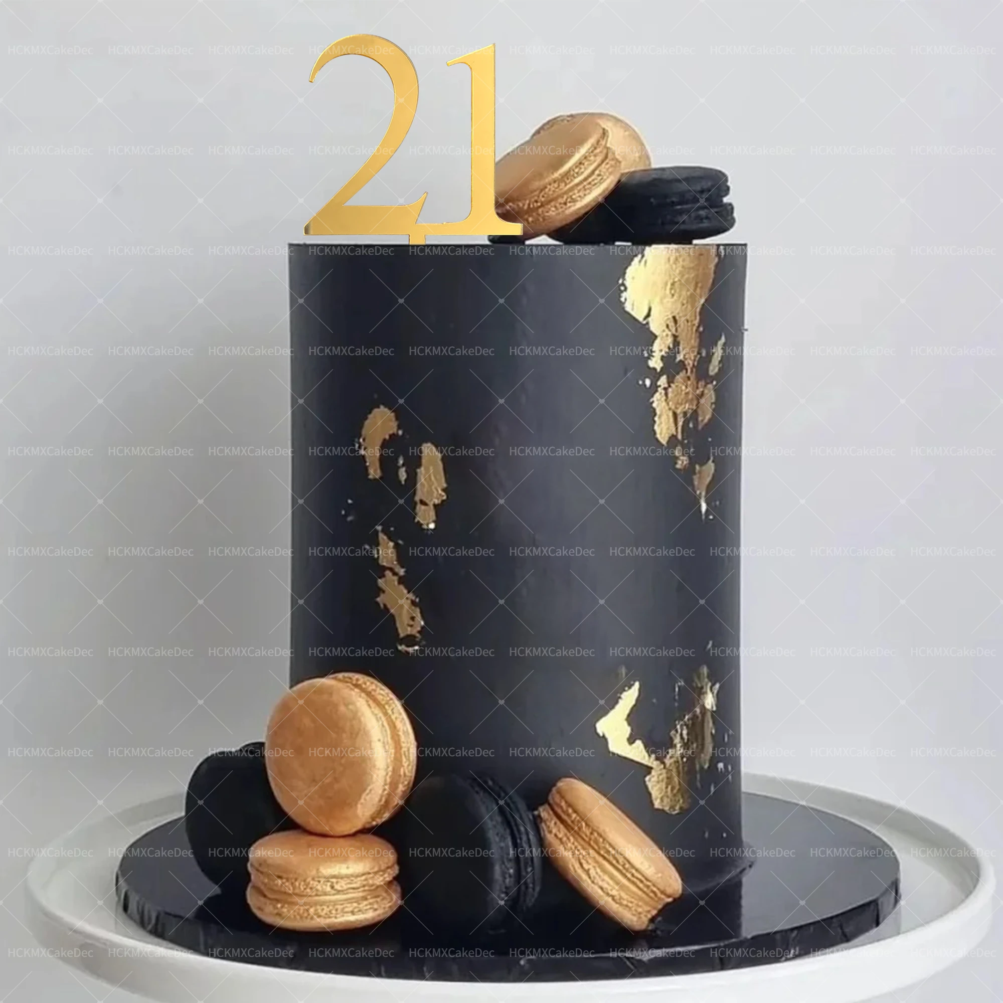 3 Stück goldene Acrylzahlen 18 21 30 40 50 60 70 Kuchenaufsatz, für Geburtstagsfeier DIY Kuchen Dessert Dekoration Lieferungen – Detail 4