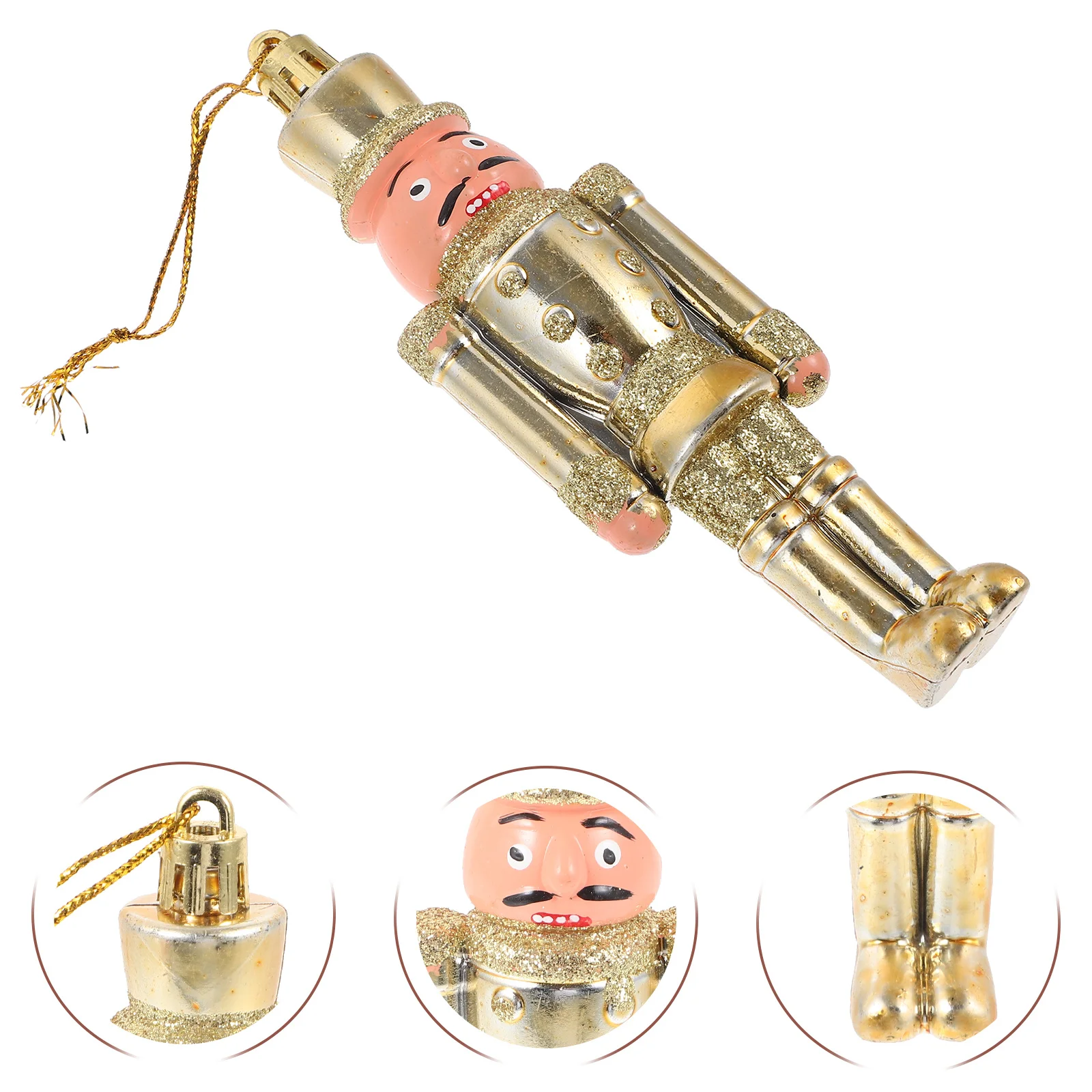 

2Pcs Mini Nutcracker Soldier Hanging Ornaments Plastic Xmas Decor Gift for Home Office Christmas Tree Hanging Nutcracker