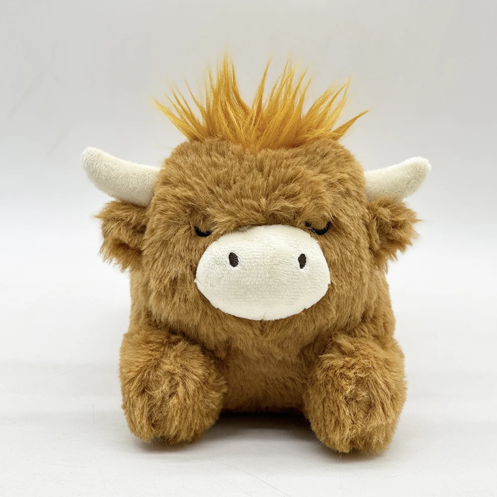 

Simulation Lying Highland Cow Plush Animal Doll Soft Stuffed Lying Highland Cow Plush Toy Kawaii Kids Xmas Gifts Home Decor