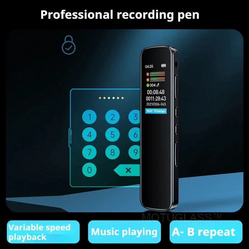 Noise Reduction Professional Voice Recorder Large Capacity Transcription Device for Student Long Battery Life Classroom recorder