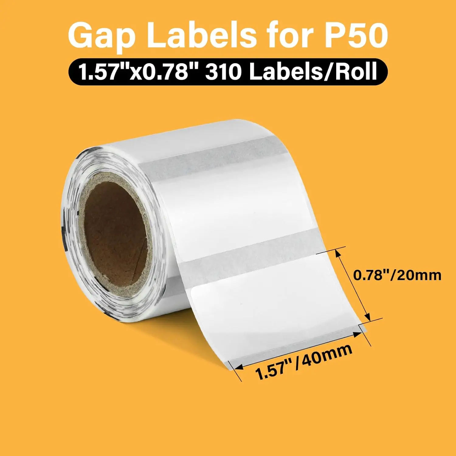 Marklife P50 transparent barcode printing label paper, self-adhesive waterproof self-adhesive paper, thermal label paper, price