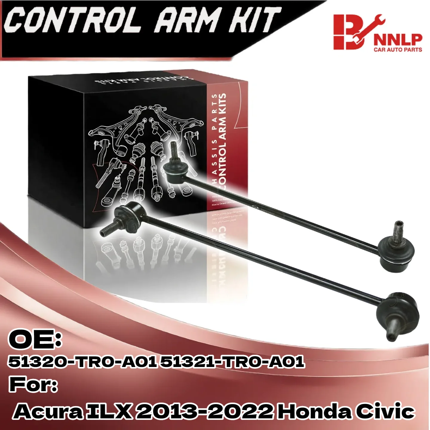 

2 шт. передняя левая и правая тяга стабилизатора для Acura ILX 2013-2022 для Honda Civic 51320-TR0-A01 51321-TR0-A01