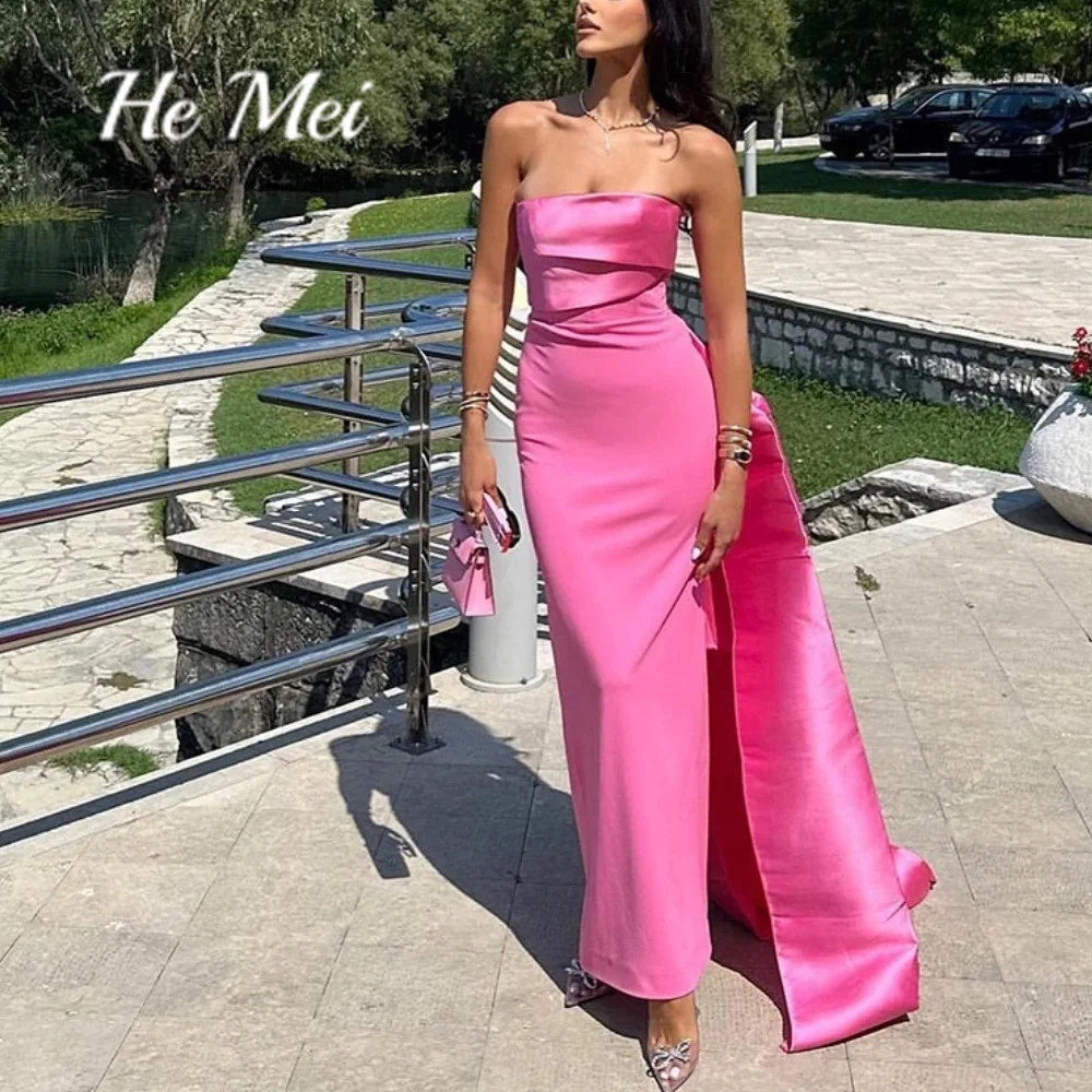 Sexy Prom Dress For Women Simple Strapless Mermaid Formal Evening Gowns Sleevelss Ankle-Length Party Dresses فساتين السهرة