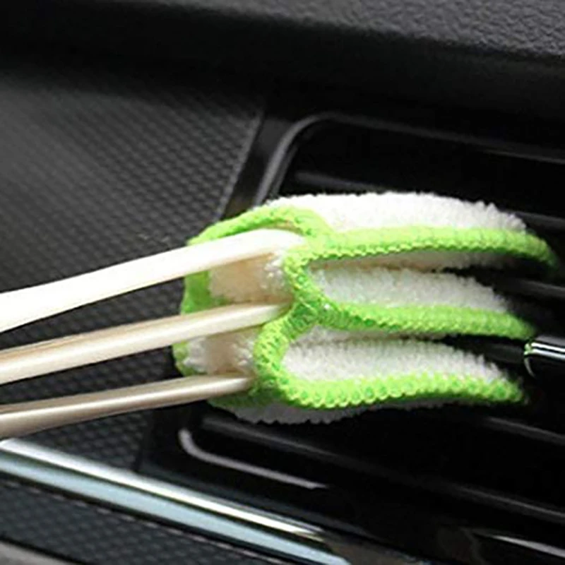 Automotive Supplies Double-Head Air Conditioning Brush Air Outlet Brush Broom Interior Instrument Panel Cleaning Brush