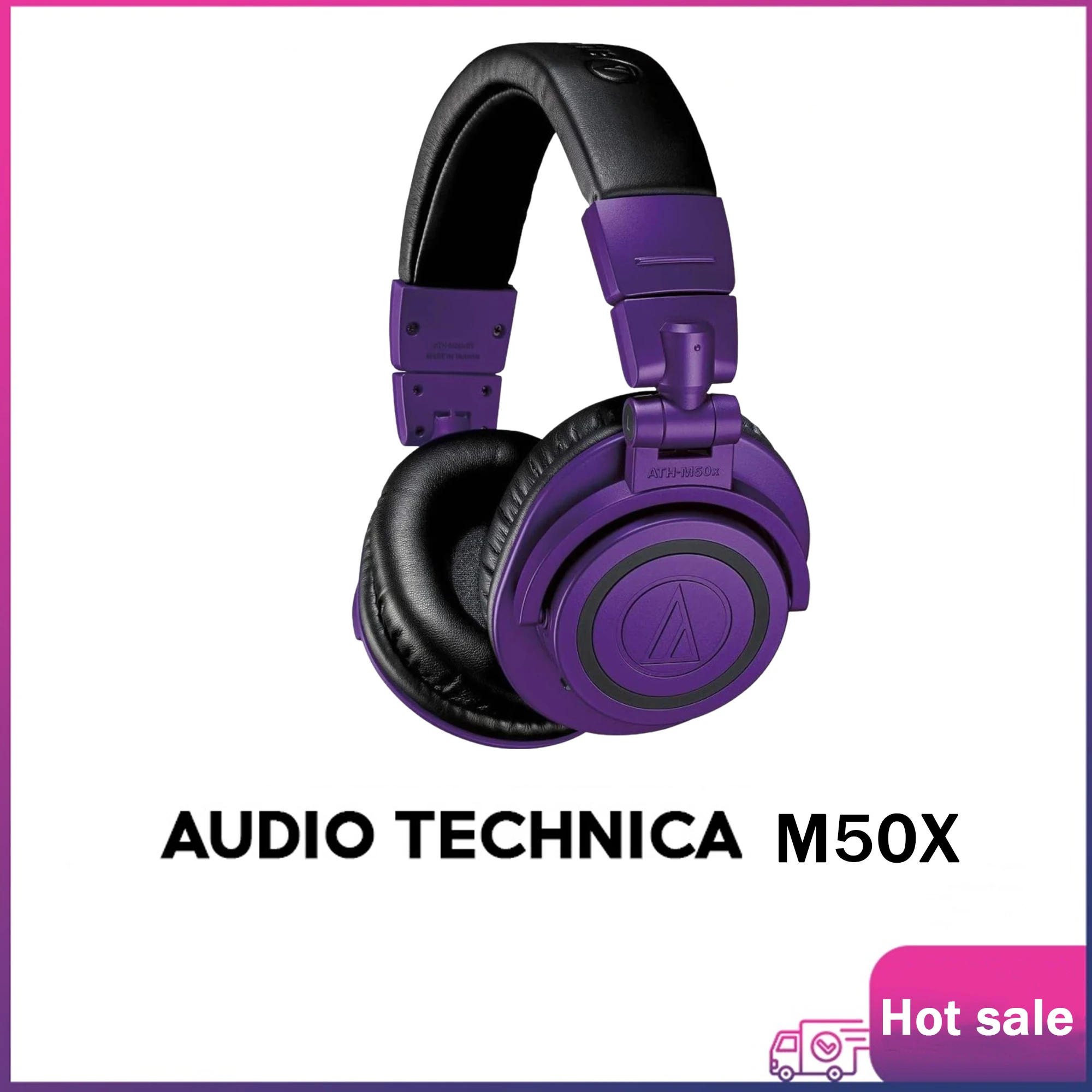 

New ATH-M50x Professional Studio Headworn Monitoring Earphones，Purple