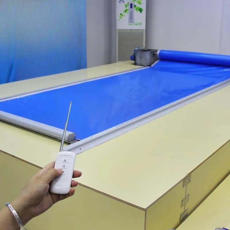 2026for PVC Inground Pool Safety Cover Automatic UV Shielding Dust Retractable Winter Cover for Swimming Pools