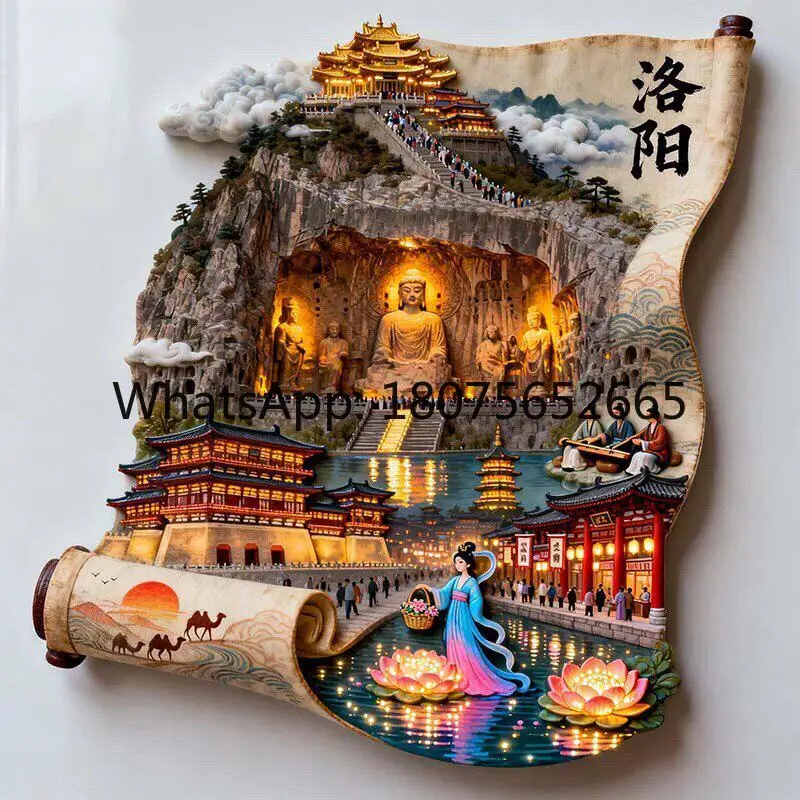 Luoyang cultural & creative refrigerator magnet - metal magnetic sticker - henan travel souvenir