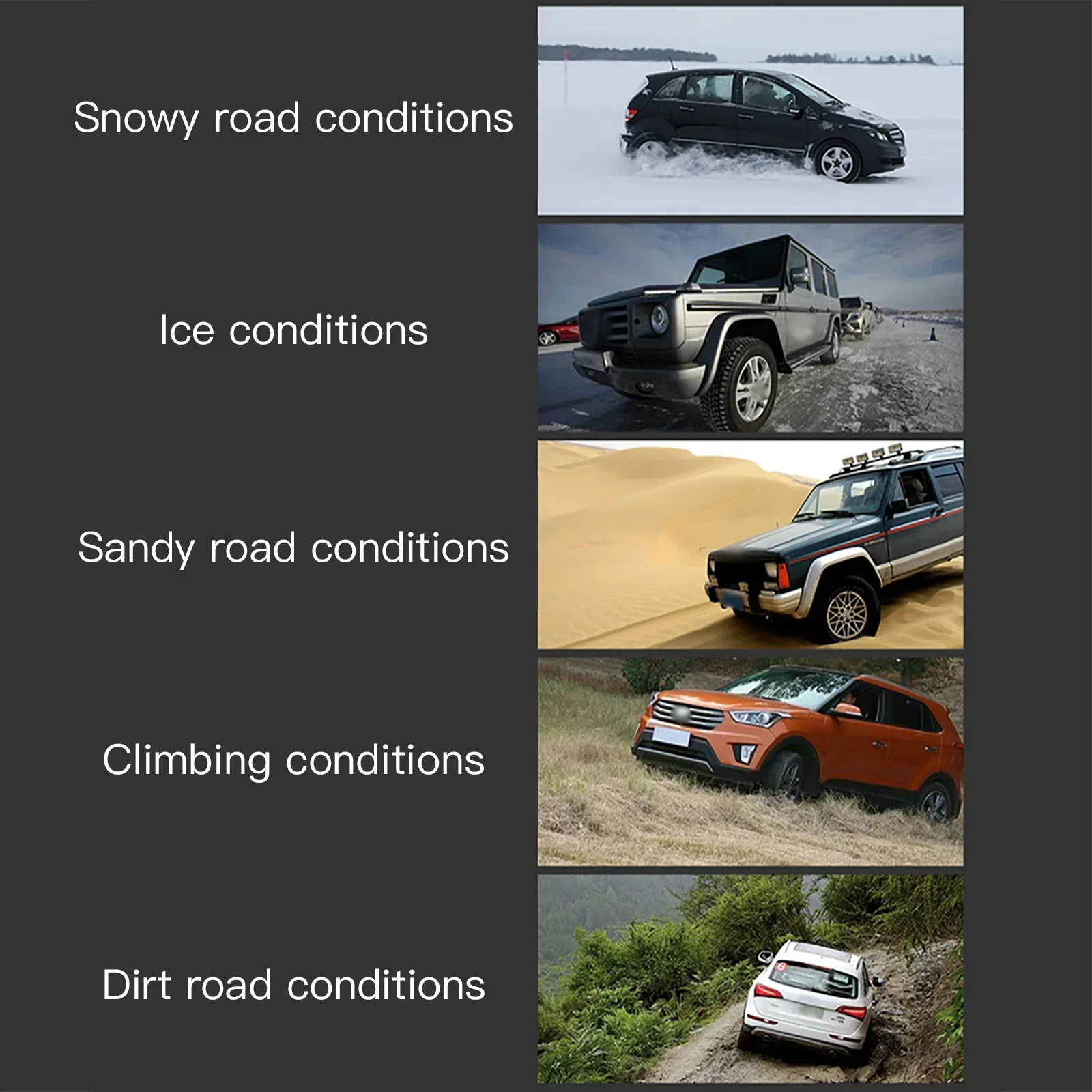 Steel Winter Truck Car Wheels Tyre Tire Snow Ice Chains Belt Winter Anti-skid Vehicles SUV Wheel Chain Mud Road Safety 1PCS