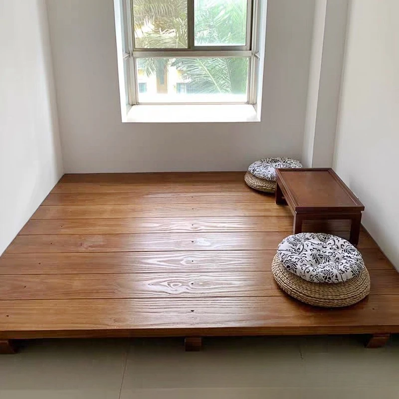 Solid wood floor-to-ceiling Inn B & B Platform Bay window Balcony Attic Log floor Low