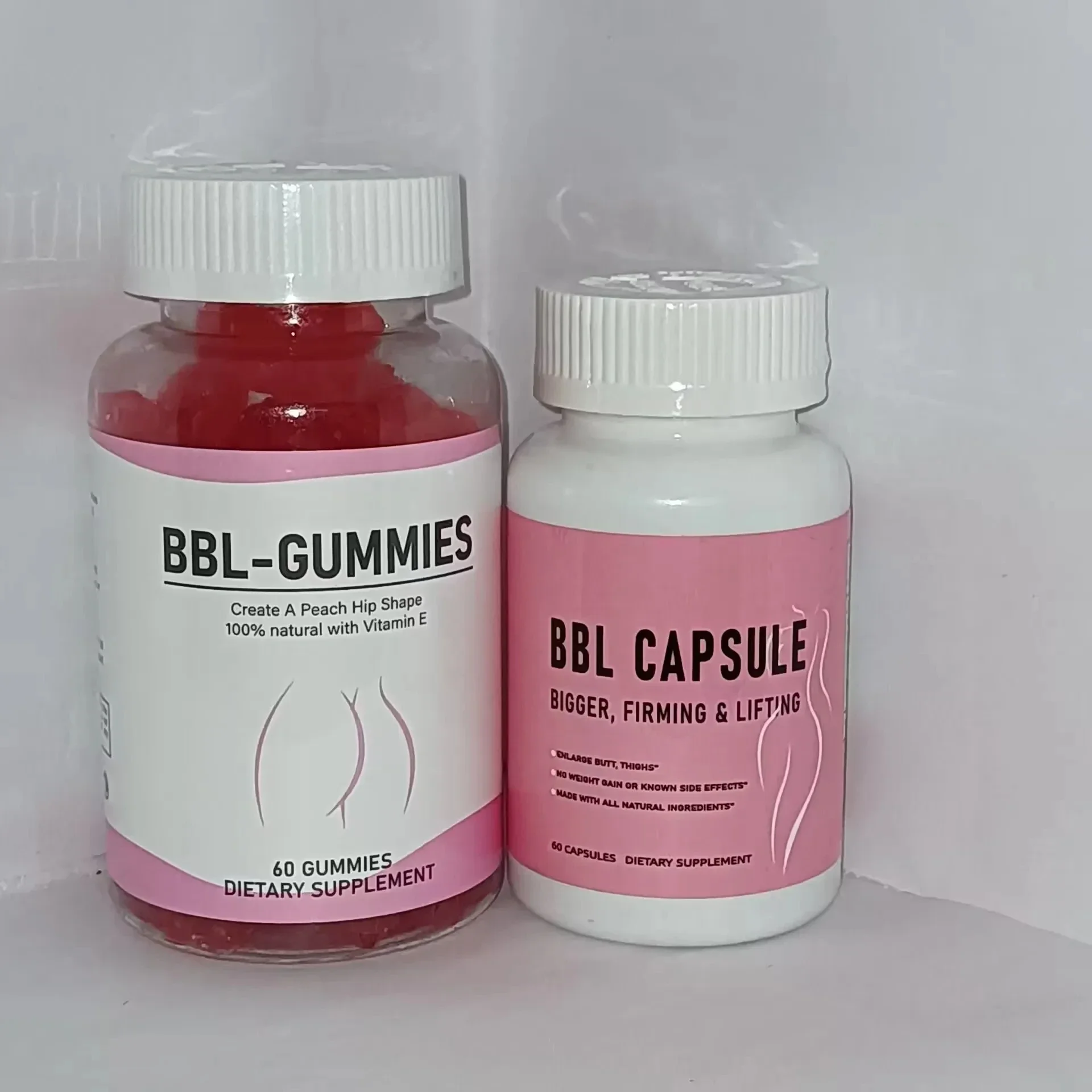 2 bottles of hip lifting soft candy capsules to expand the hips thighs to help create a natural peach hip shape
