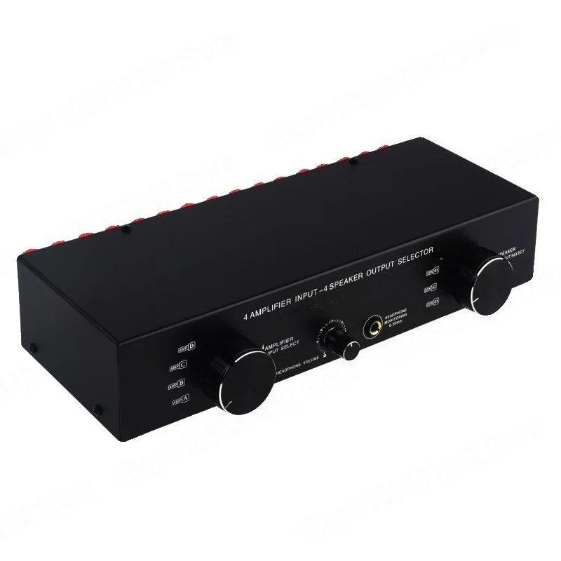 4 in 4 out passive power amplifier speaker selection switcher, audio switching distributor, comparator sound quality no loss