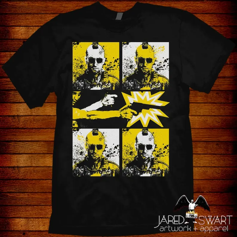 

Taxi Driver Pop-Art T-shirt 70s movie Parody . Sizes S M L XL 2XL 3XL 4XL 5XL also in ladies fit S-2XL