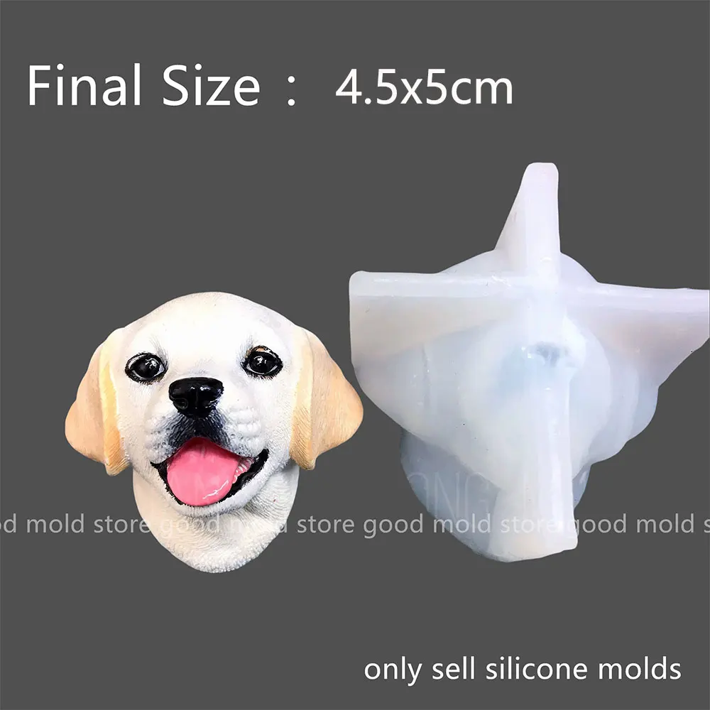 Pet Dog Head Plaster Mold Shiba Bulldog Doberman Pinscher King Charles Dog West Highland Terrier Labrador Samoyed Animal Mold