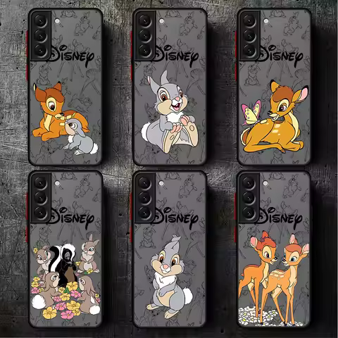 Disney Bambi Luxury Cartoon Case For Samsung Galaxy S24 S23 S22 Ultra S20 S21 FE S10 Plus Note 20 10 Lite 9 Matte Phone Case