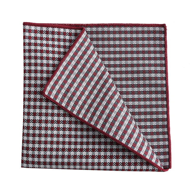 Vintage Men's Suit Pocket Towel British Stripe Check Cashew Flower Fit Annual Meeting Wedding Formal Suit Handkerchief Gift