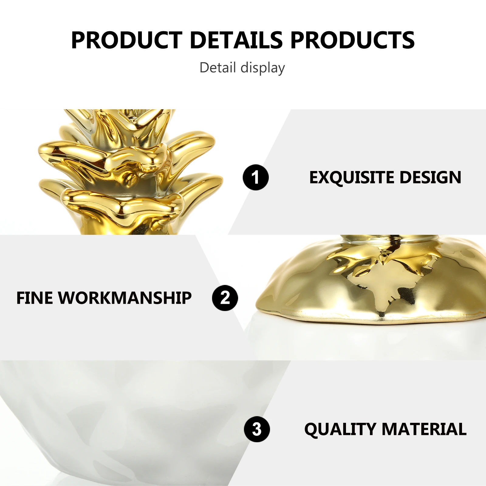 

1 шт., декоративная крышка с орнаментом в виде ананаса, банка для хранения ювелирных изделий, керамическая банка для домашнего офиса, ожерелья, контейнер, украшения в виде ананаса с крышкой