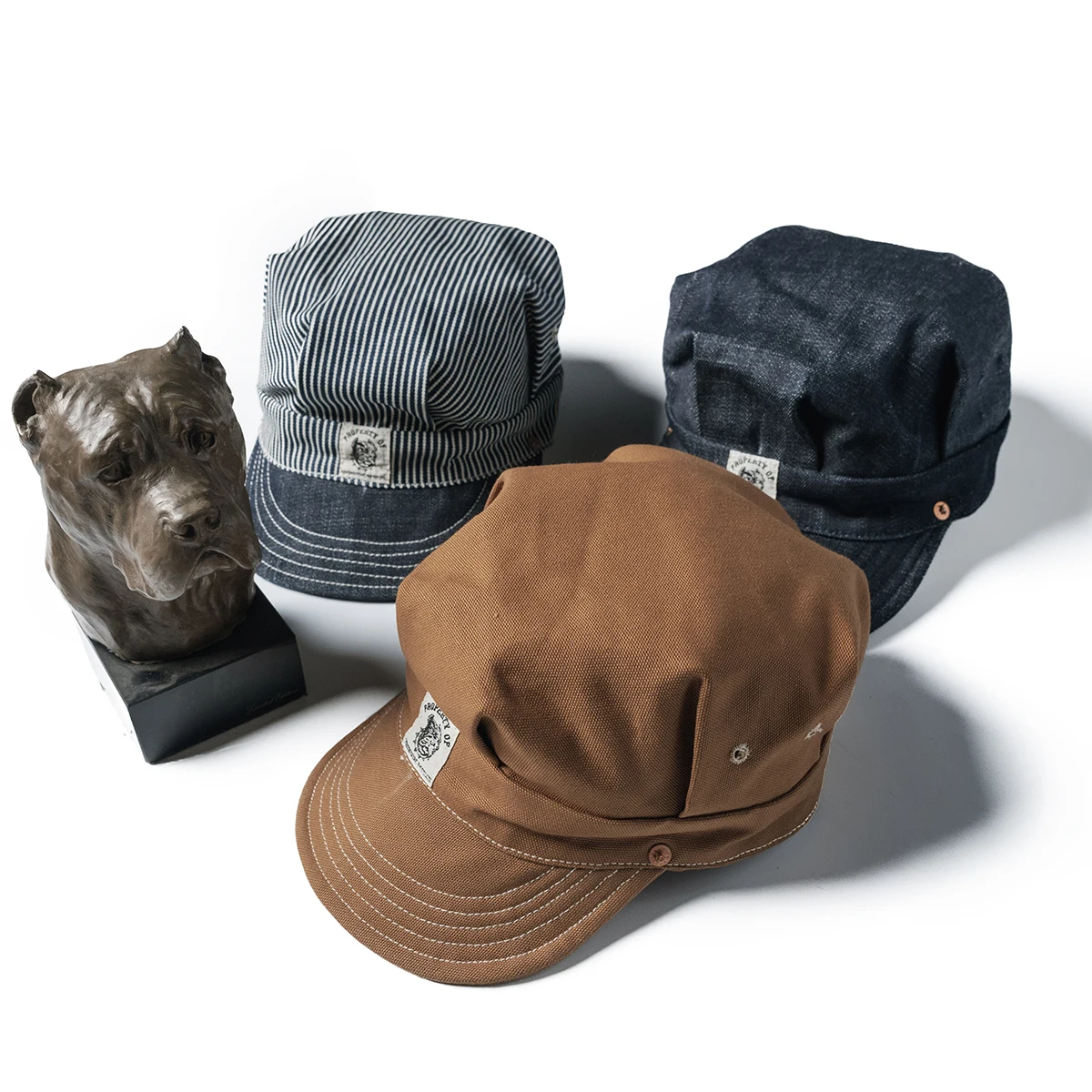 

Регулируемая рабочая одежда в стиле ретро, полосатая парусиновая джинсовая кепка газетчика, восьмиугольная железная дорога, Bronson, повседневная молодежная шляпа для путешествий