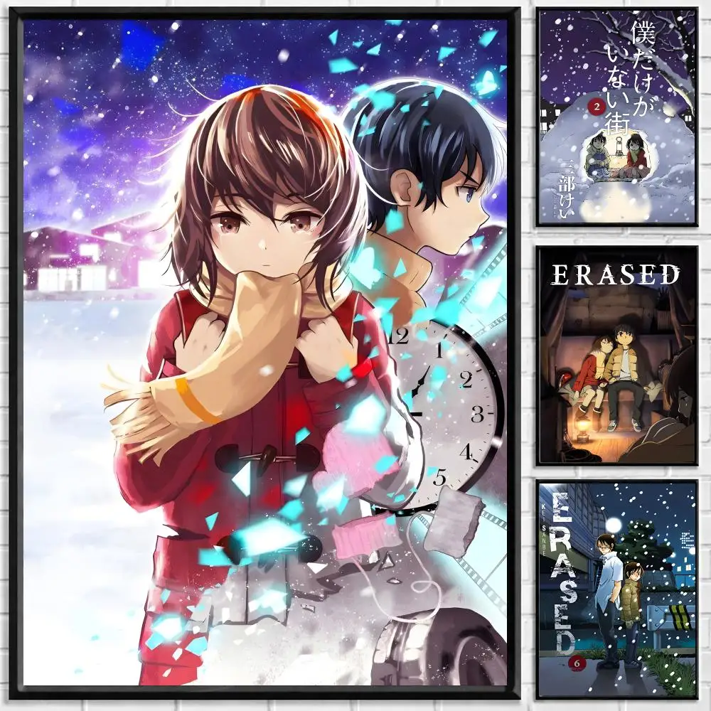 Anime Erased Poster Self Adhesive Waterproof PP Poster Coffee Shop Bar Wall Sticker Home Room Decor Wall Art