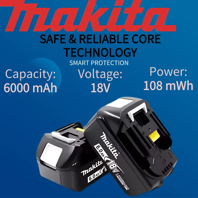 

Оригинальный аккумулятор Makita, аккумуляторная батарея 18 В, 9,0 Ач, электроинструмент BL1830 BL1840、BL1850、BL1860B、 Литиевая батарея Makita 18 В