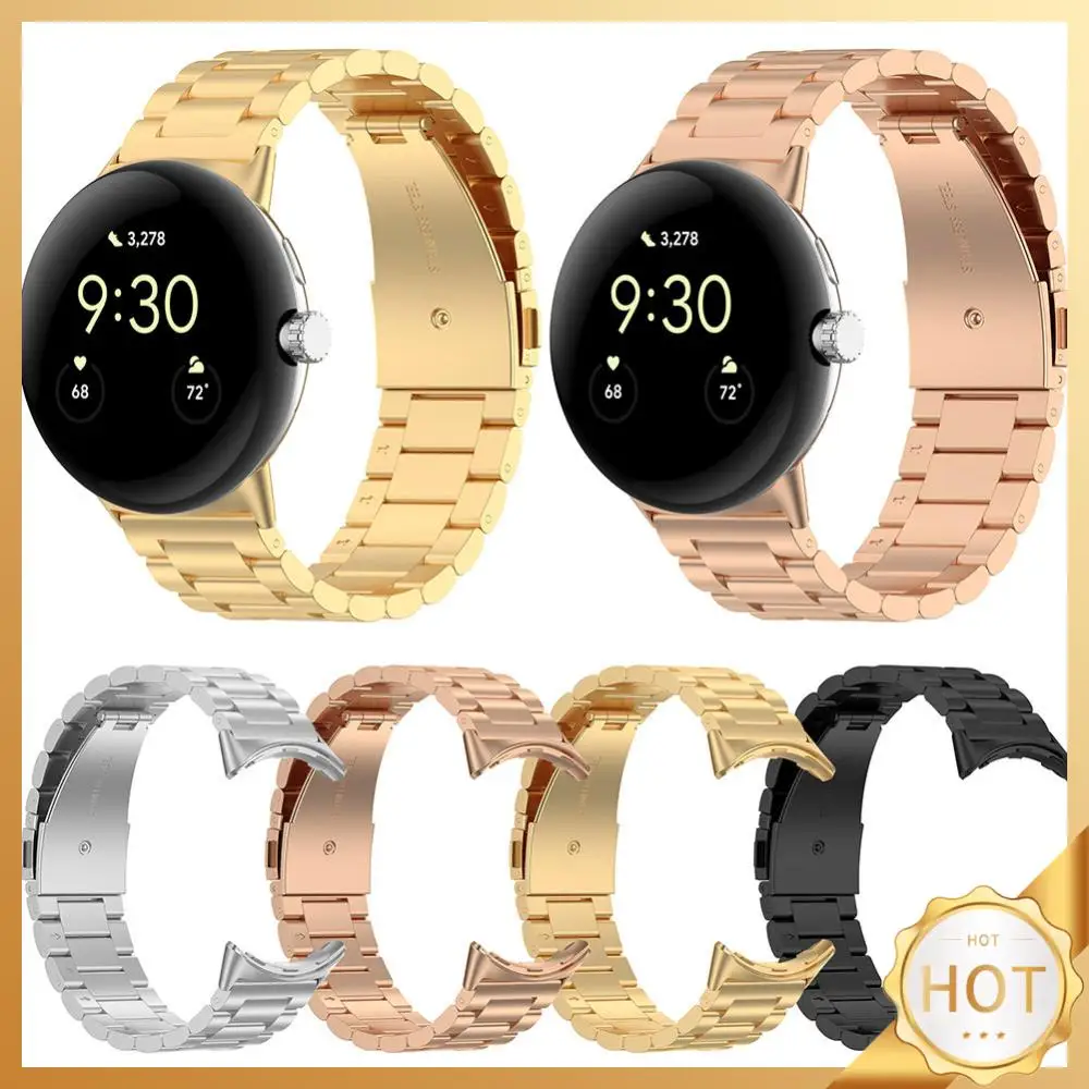 Metal Stainless Steel Bracelet Strap Replaced Accessories Adjustable Watchband Bracelet Strap for Google Pixel Watch 3 41mm/45mm