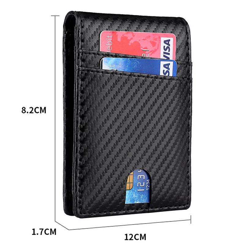 Nuovo portafoglio Airtag Borsa in vera pelle di lusso per custodia per carta d'identità Apple Porta carte da uomo in fibra di carbonio con etichetta aerea anti-smarrimento