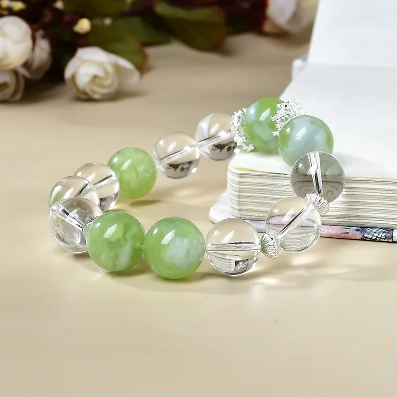 

Original Fashion Design Natural Jade White Crystal Bracelet Simple Light Luxury Women's Lucky Fashion Bracelet