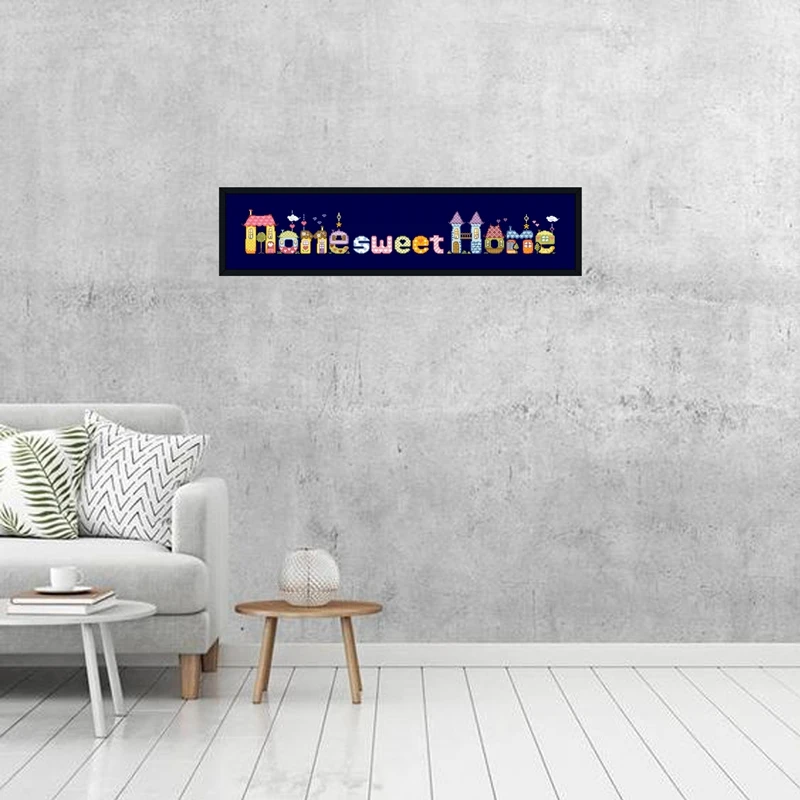 

Набор для вышивки крестом Sweet home, дизайн с узором 18ct 14ct 11ct темно-синий холст, вышивка крестиком, рукоделие своими руками