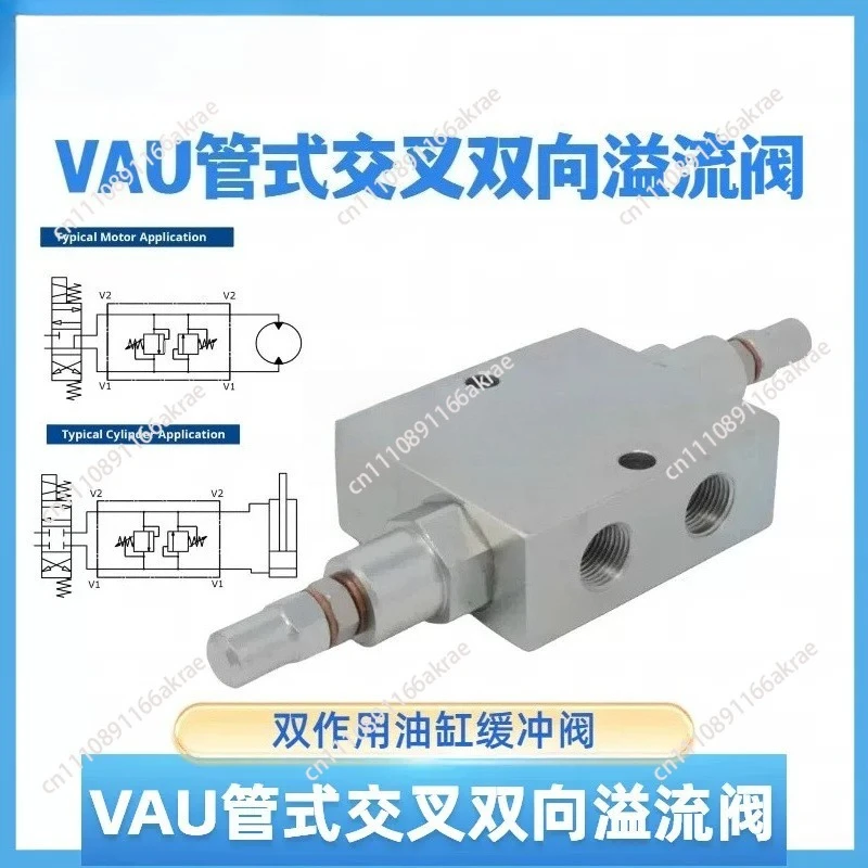 for tubular bidirectional cross relief valve double acting cylinder buffer valve to prevent hydraulic shock valve