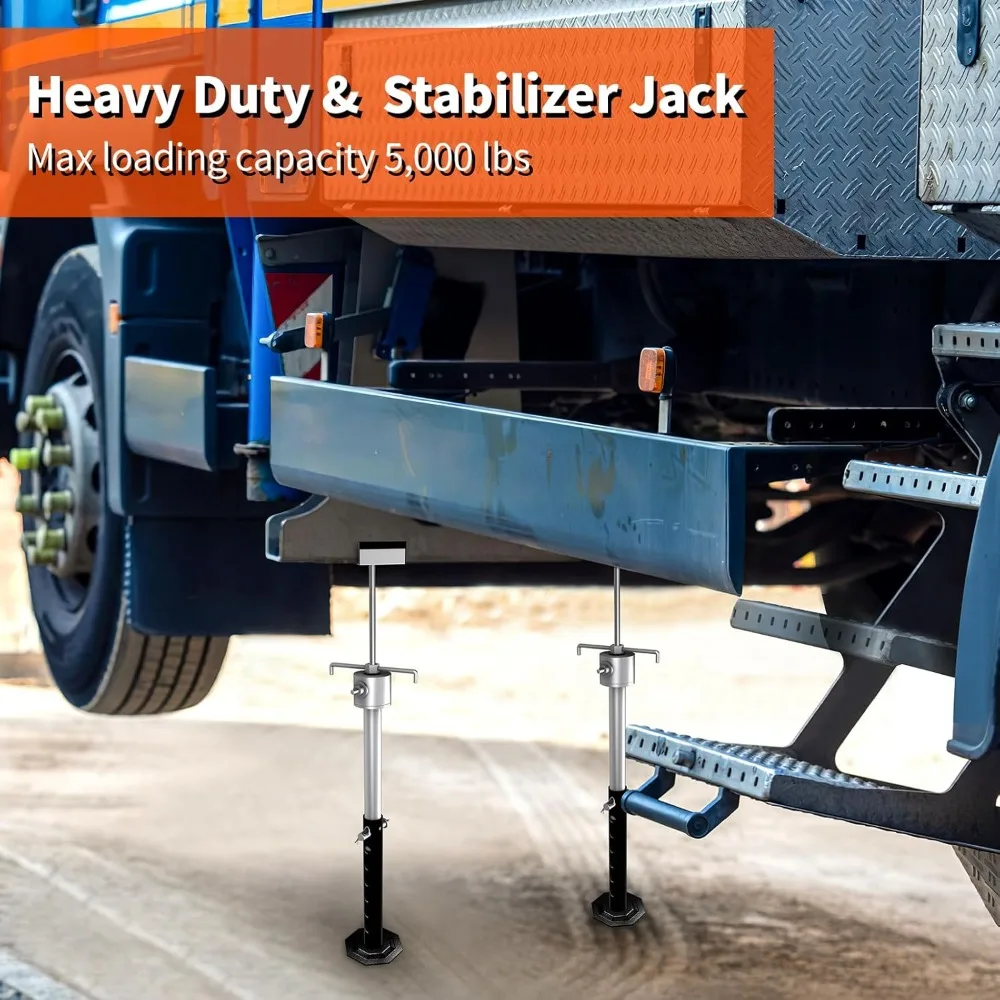 

Heavy Duty RV Slide Out Support Jacks 5000 lbs Capacity Quick Lift Stabilizer Set of 2 Adjustable 16 to 34 Inches