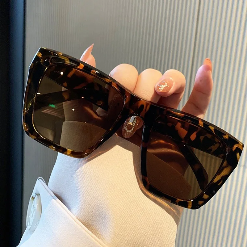 Übergroße Quadratische Sonnenbrille Damen Mode Dekorative Brillen Herren Klassische Vintage Shades Eyewear