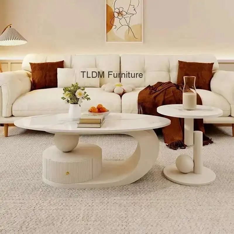 

Glam Luxury Side Table Aesthetic Minimalist Nordic Modern Coffee Tables Minimalist Round Stolik Kawowy Living Room Furniture