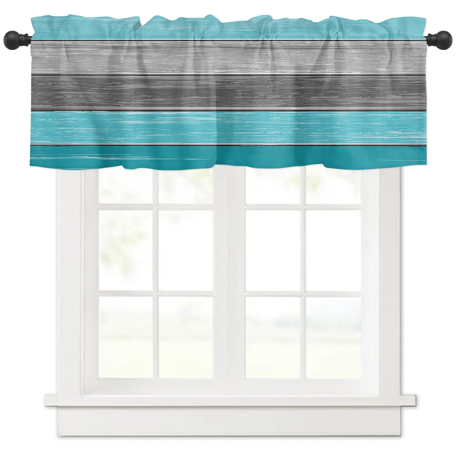 

ZEDLIYU Valances for Windows Kitchen Living Room Small Window Valance Red and White Stripes 1 Panel