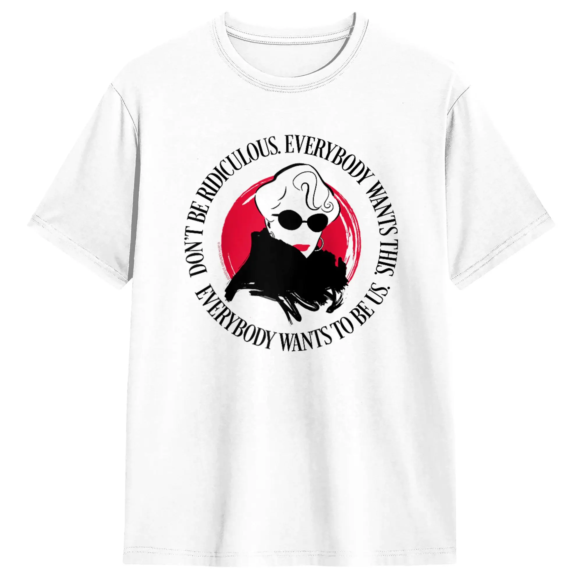 The Devil Wears Pradad Everybody Wants to Be Us T Shirt Summer Pure Cotton T Shirts For Men's Loose Tee Shirt Short-Sleeved Tees