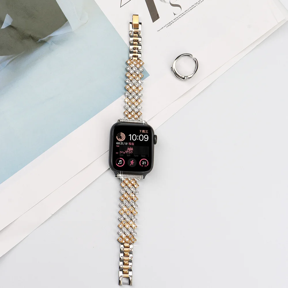 45mm 49mm Stainless Steel Watchbands For Apple Watch Band 8 Ultra 7 6 5 4 3 2 1 38 44 mm 40mm Bracelet Rose Gold Iwatch Series 8