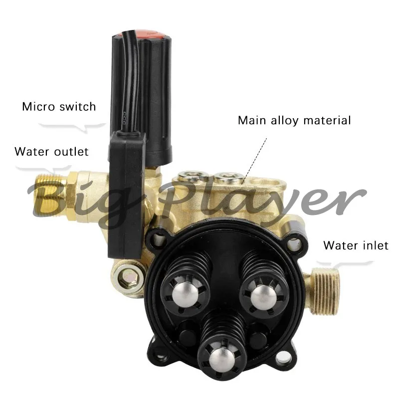 

Household Portable Car Washing Pump Head Assembly - 12 Pillar Pressure Regulating Replacement Accessory