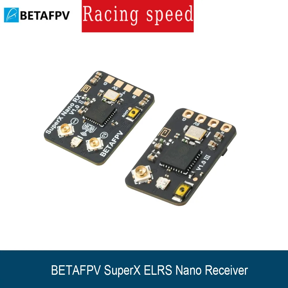 

BETAFPV SuperX ELRS Nano Receiver ELRS 2.4G+915M/868M Dual LR1121 Mono Receiver 2.4G/915Mhz for RC FPV Racing Freestyle Drone