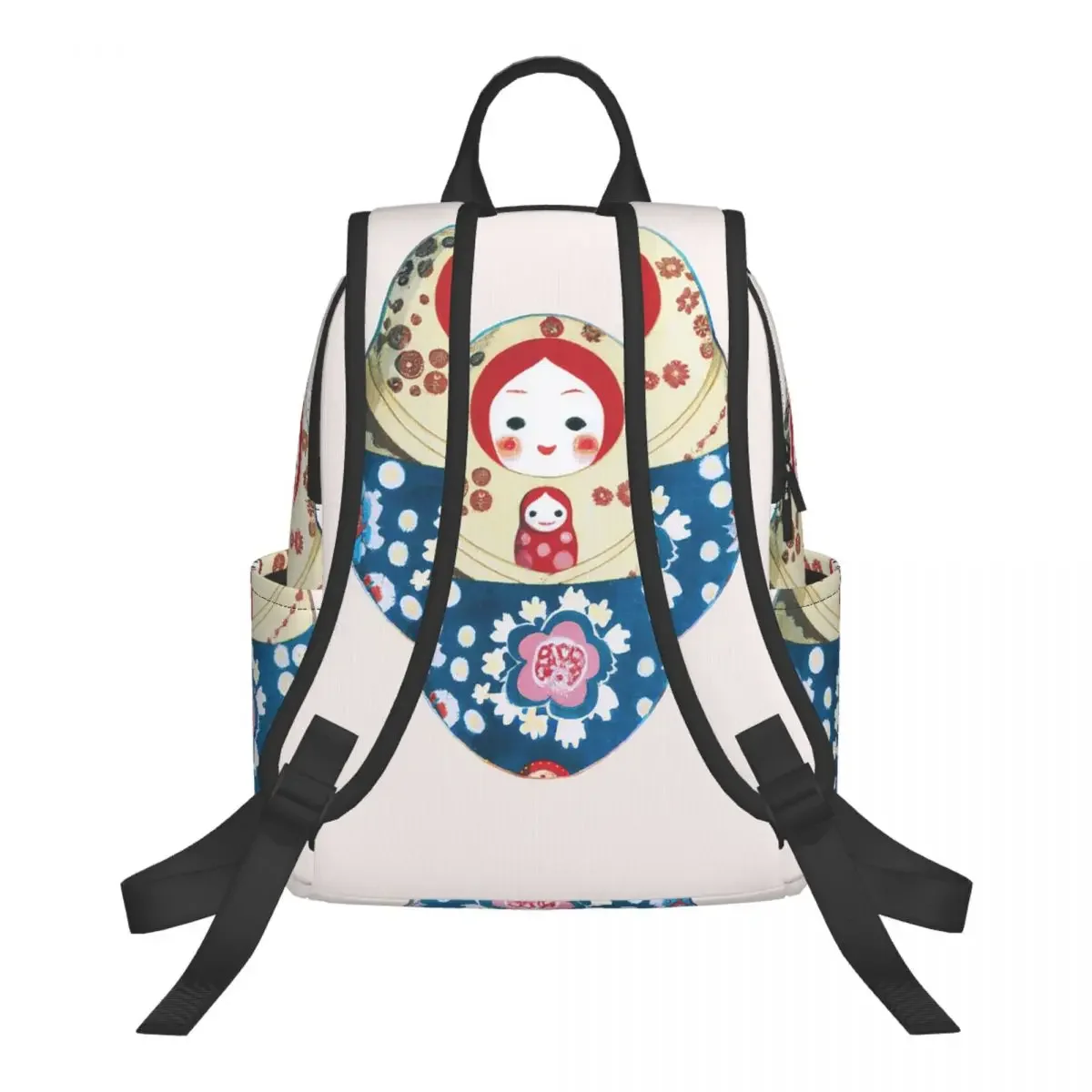 Matryoshka Traditional Doll Student Backpack School Bag Hiking Travel Daypack for Boys Girls Bookbag Shoulder Bags
