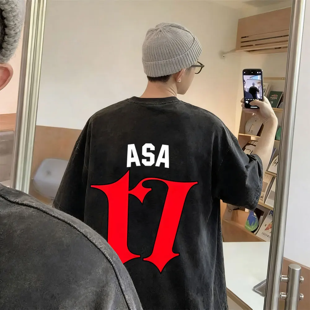 

Babymonster Ahyeon Asa Rami Rora Ruka Pharita Chiquita Vintage Washed T-shirt Men Women Fashion Oversized Short Sleeve T Shirts