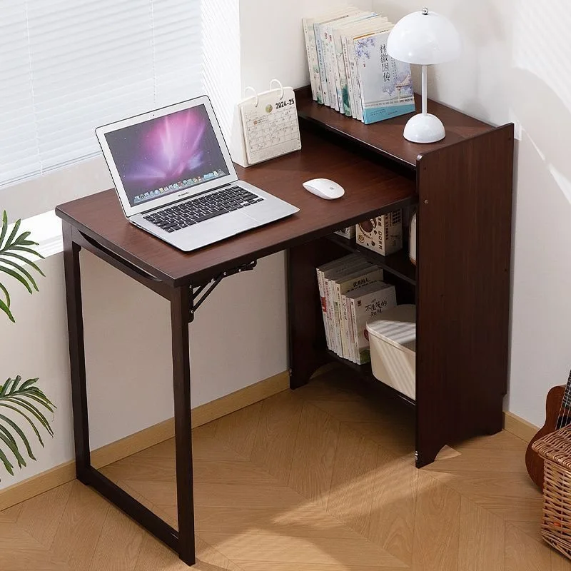

Folding desk computer desk desk student home rectangular desktop solid wood writing work bedroom bedside