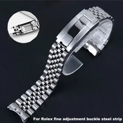 20mm 21mm Jubilee 904 Watchband For Rolex Sub GMT Yacht Daytona Men's Strap Luxury watch chain Mod Parts Replacement Accessories