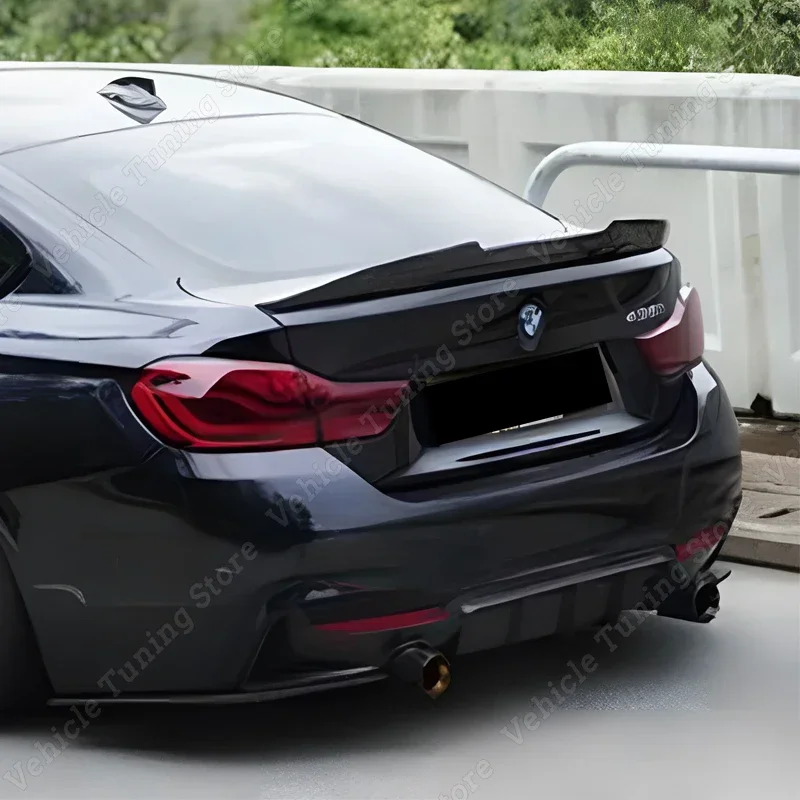 Car Rear Spoiler Wing For BMW 4 Series F36 420d 420i 430i 440i 430d 2014-2020 PSM M4 MP Style Body Kit Car Tuning Gloss Black