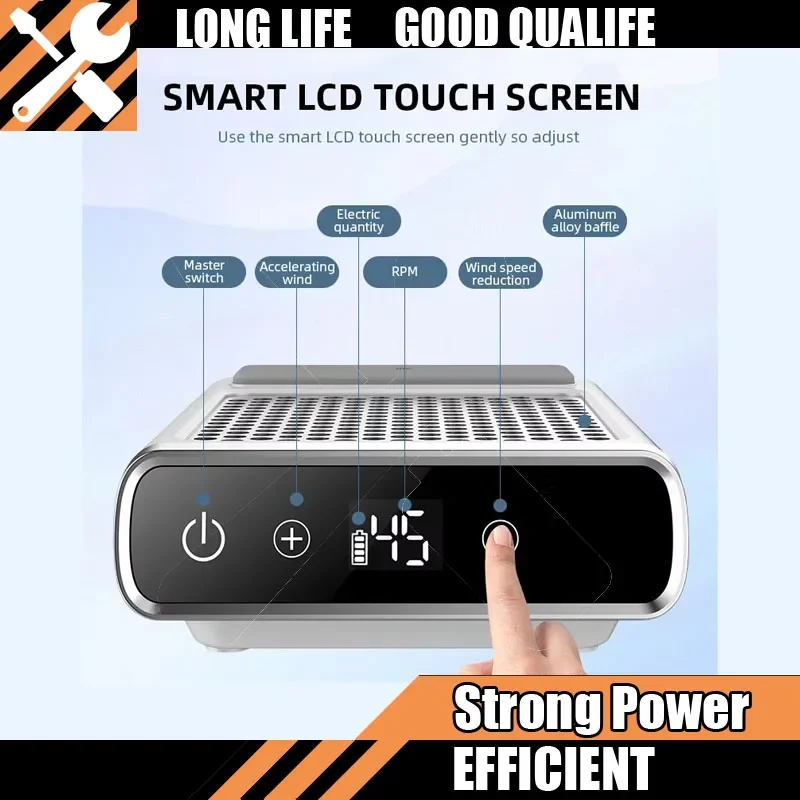 

Hot Powerful Nail Dust Vacuum Collector Professional Nail Dust Extractor With Reusable Filter Manicure Equipment Adjustable Tool