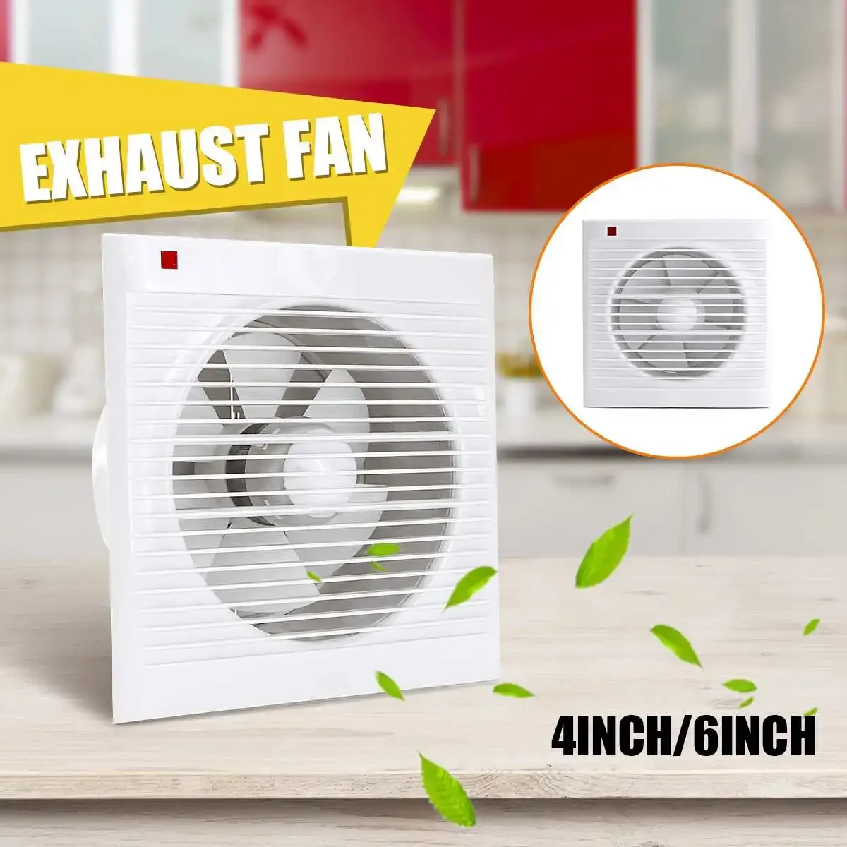 4 Inch 6 Inch 8 Inch Bathroom Extractor Waterproof Mute Exhaust Fan for Kitchen Toilet Window Vent Fan