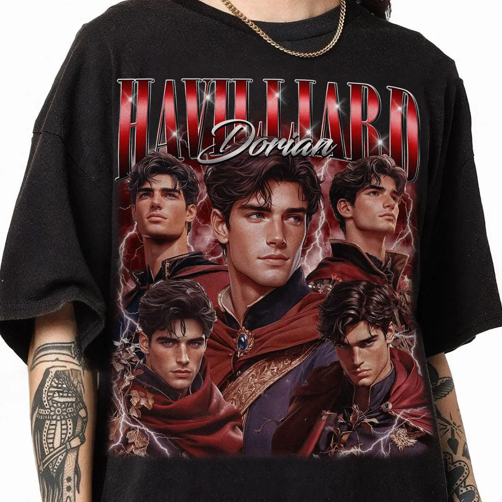 Dorian Havilliard Bootleg T Shirt Throne Of Glass SweaT Merch Retro Bookish For Book Lovers vintage Washed Versatile fashion