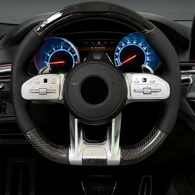 

Custom LED Leather Carbon Fiber Steering Wheel For Mercedes Benz 809 G63 E250 X290 W204 W205 W218 W222 W463 C463 C190 C280